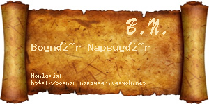 Bognár Napsugár névjegykártya
